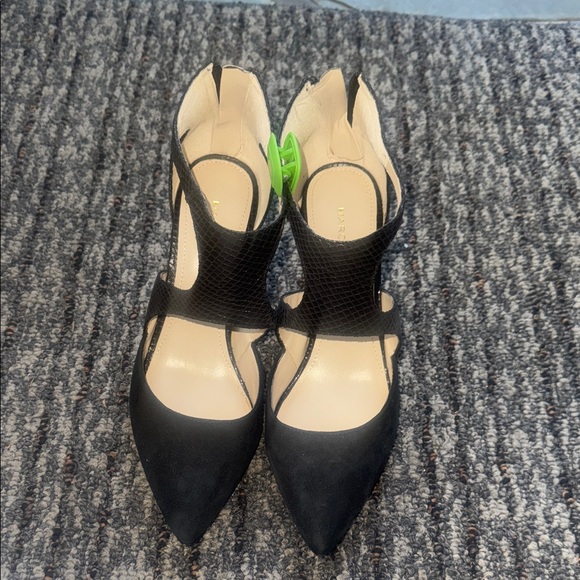 Marc Fisher Shoes - Marc Fisher Black Pointed-Toe Strappy Cutout Heels